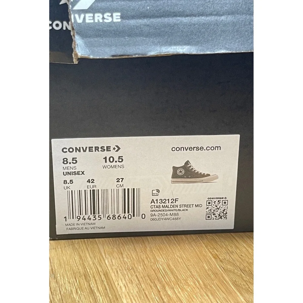 Converse CTAS Malden Street Mid Shoes Men 8.5 Brown White Sneakers A13212F NEW - Picture 7 of 12